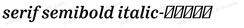 serif semibold italic字体转换